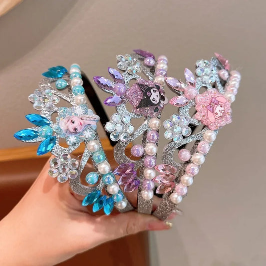 Disney Prinzessinnen-Krone Haarreif für Kinder – Aisha Frozen Krone – Geburtstagskrone für Mädchen – MINISO Design