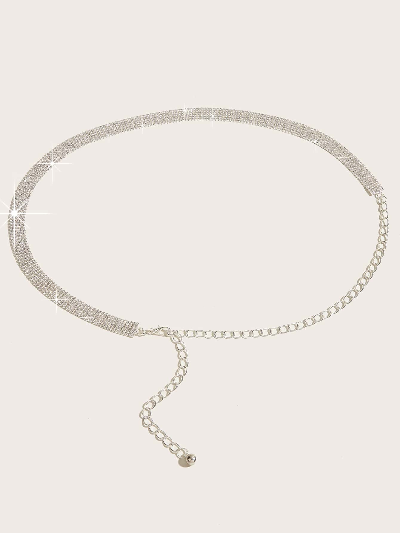 Luxuriöser Damen Taillengürtel mit Strass – Glänzende Kettengürtel aus Metall & Kristall für Partys, Kleider & besondere Anlässe