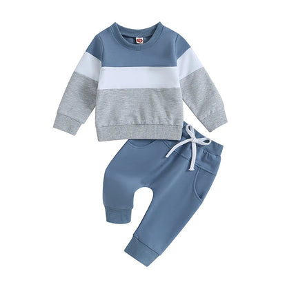 2-teiliges Baby-Set für Herbst – Baumwollpullover mit Regenbogen-Print & Hose – Outfit für Jungen & Mädchen (0–3 Jahre)