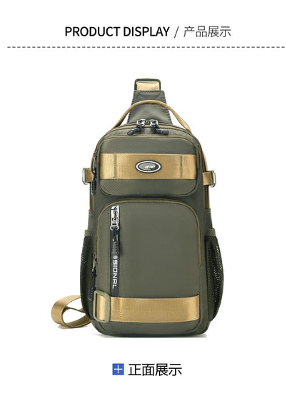 Große Herren Gürteltasche / Crossbody Bag – Leichte Oxford Brusttasche mit hoher Kapazität – Schultertasche für Alltag & Freizeit