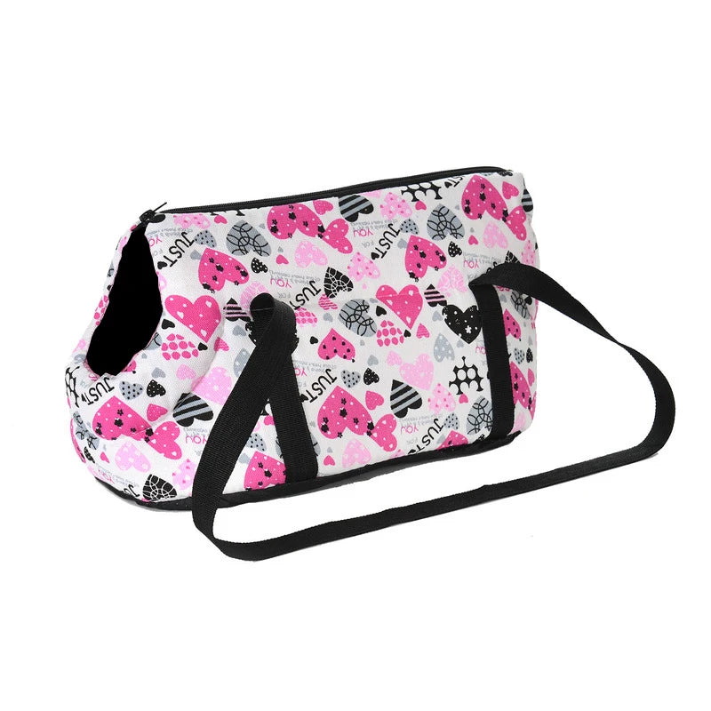 Klassische Haustiertragetasche für kleine Hunde & Katzen – Weiche Schultertasche mit Trageriemen, Outdoor-Reisetasche