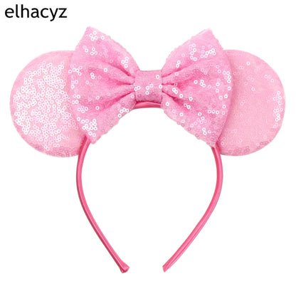 2025 Disney Minnie Maus Haarreif mit Stickerei & Pailletten – Party-Accessoire für Kinder & Erwachsene