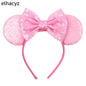 2025 Disney Minnie Maus Haarreif mit Stickerei & Pailletten – Party-Accessoire für Kinder & Erwachsene