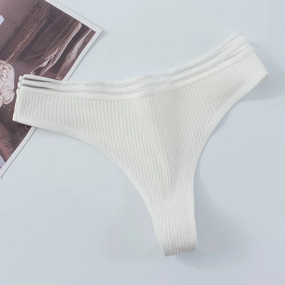 Damen Unterwäsche – Sexy & Atmungsaktive Low-Waist G-String Slip aus Baumwolle