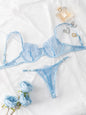 Sexy Spitzen-Dessous-Set mit Stickerei – Transparenter BH & String (2024)