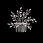 Silberner Haarkamm mit Perlen & Strass – Handgefertigtes elegantes Haarschmuck-Accessoire für Damen & Bräute