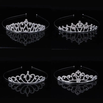 Kristall-Tiara für Hochzeit & Ball – Silberne Krone mit Strass für Mädchen & Frauen