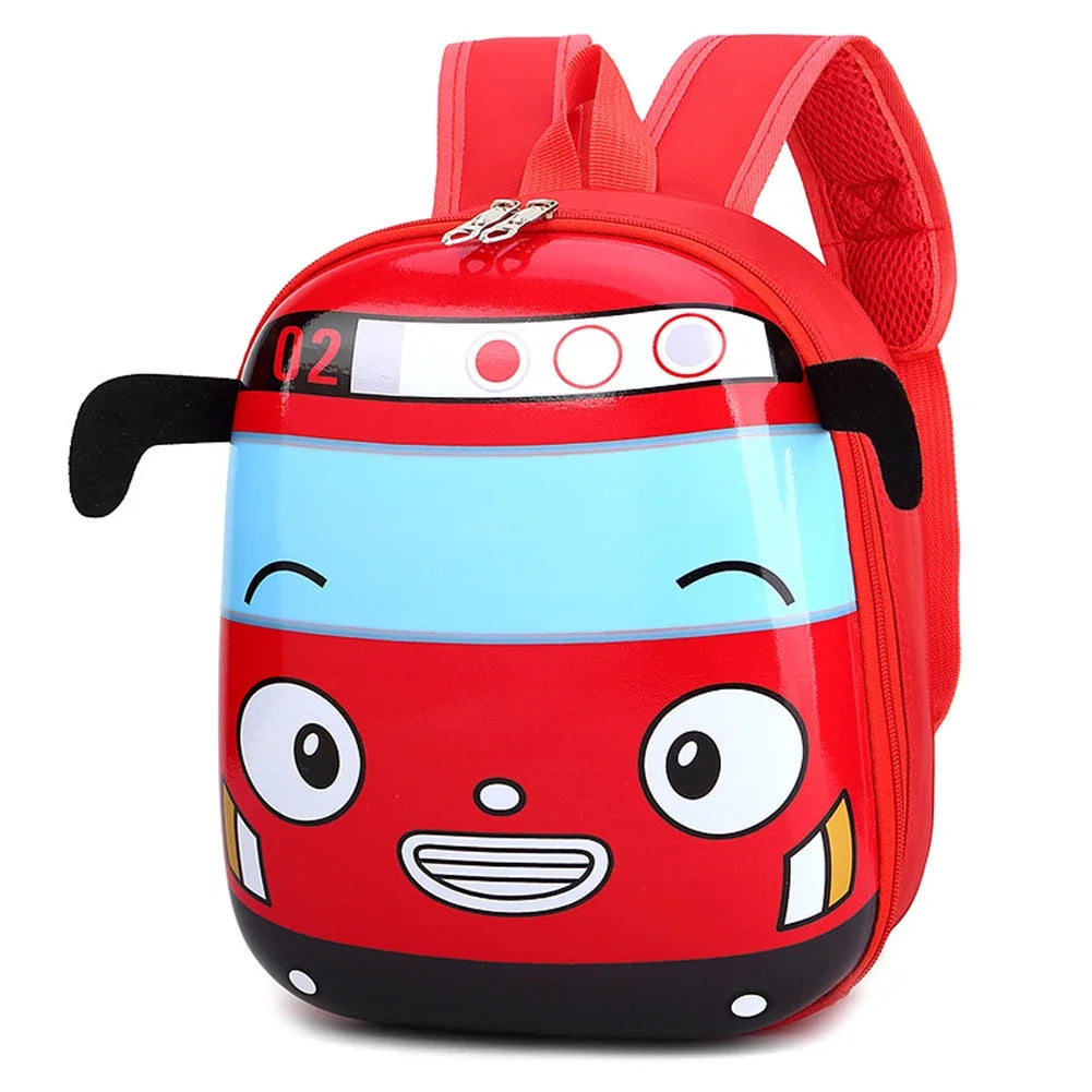 Süßer 3D Cartoon Schulrucksack für Kinder – Bus-Motiv für Jungen & Mädchen – Kindergarten Tasche 2–5 Jahre