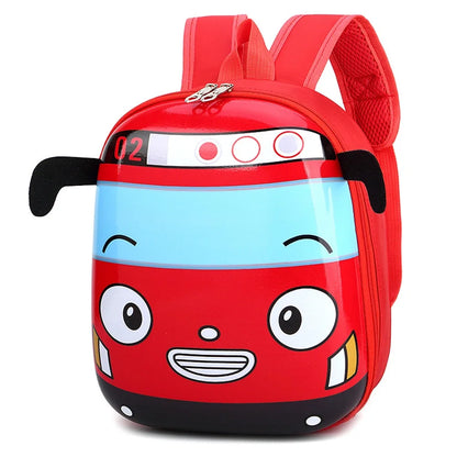 Süßer 3D Cartoon Schulrucksack für Kinder – Bus-Motiv für Jungen & Mädchen – Kindergarten Tasche 2–5 Jahre