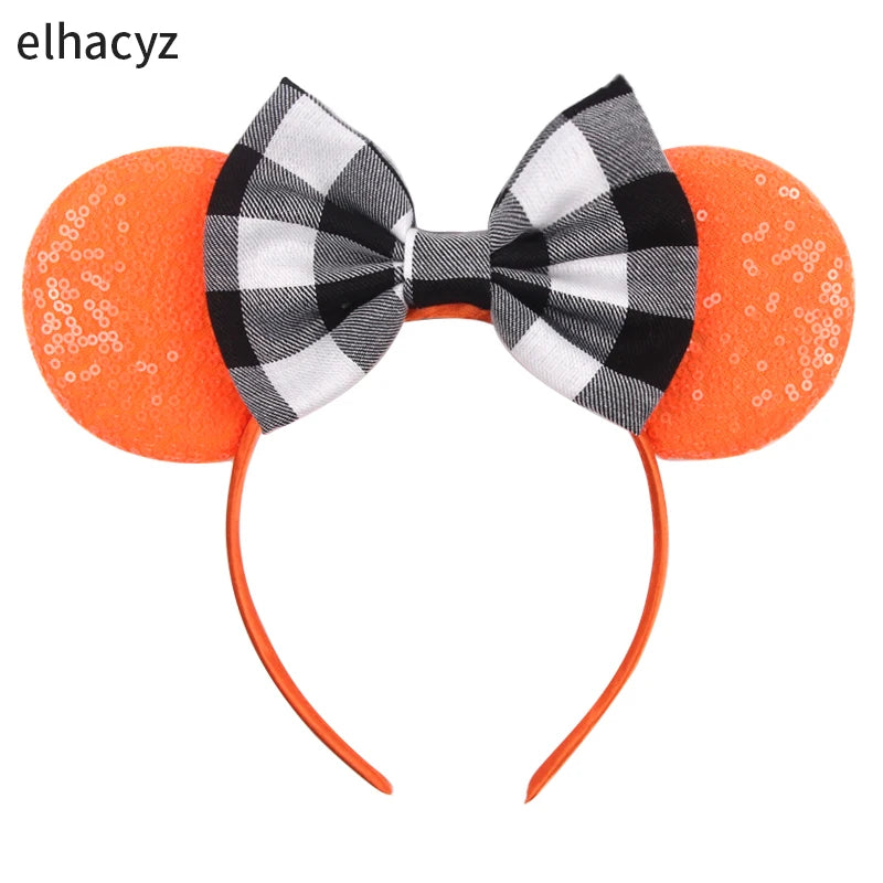 2025 Disney Minnie Maus Haarreif mit Stickerei & Pailletten – Party-Accessoire für Kinder & Erwachsene