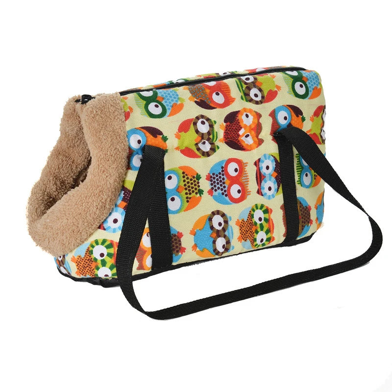 Klassische Haustiertragetasche für kleine Hunde & Katzen – Weiche Schultertasche mit Trageriemen, Outdoor-Reisetasche