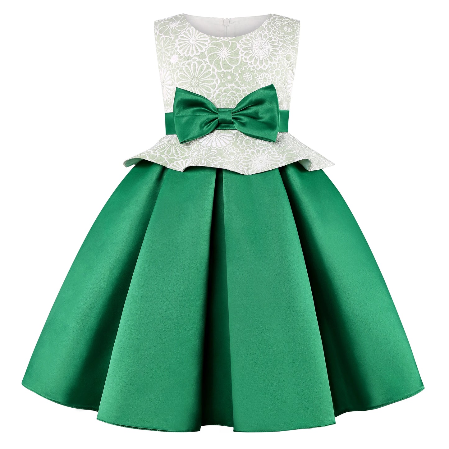 Elegantes Prinzessinnenkleid für Mädchen – Mit Schleife & Tüll – Blumenmädchenkleid für Hochzeit, Show & festliche Anlässe