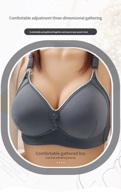 Push-Up BH ohne Bügel – BC-Cup mit seitlicher Stütze, 3 Haken, Damen Unterwäsche für mittleres Alter & Seniorinnen
