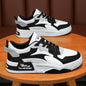 Herren Sneaker Herbst 2023 – Bequeme Plattform-Schuhe | Trendige weiße Schnürsneaker – Vulcanisierte Freizeitschuhe