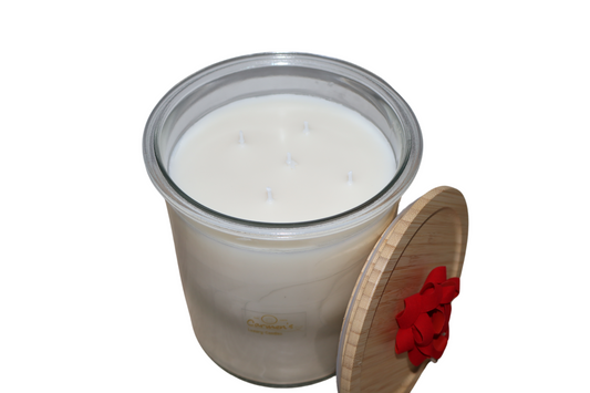🕯️ Exklusive XXL-Duftkerze aus Kokoswachs im Glas – Handgemacht, mit ätherischem Kokosöl, 5 Dochte, 2280 g